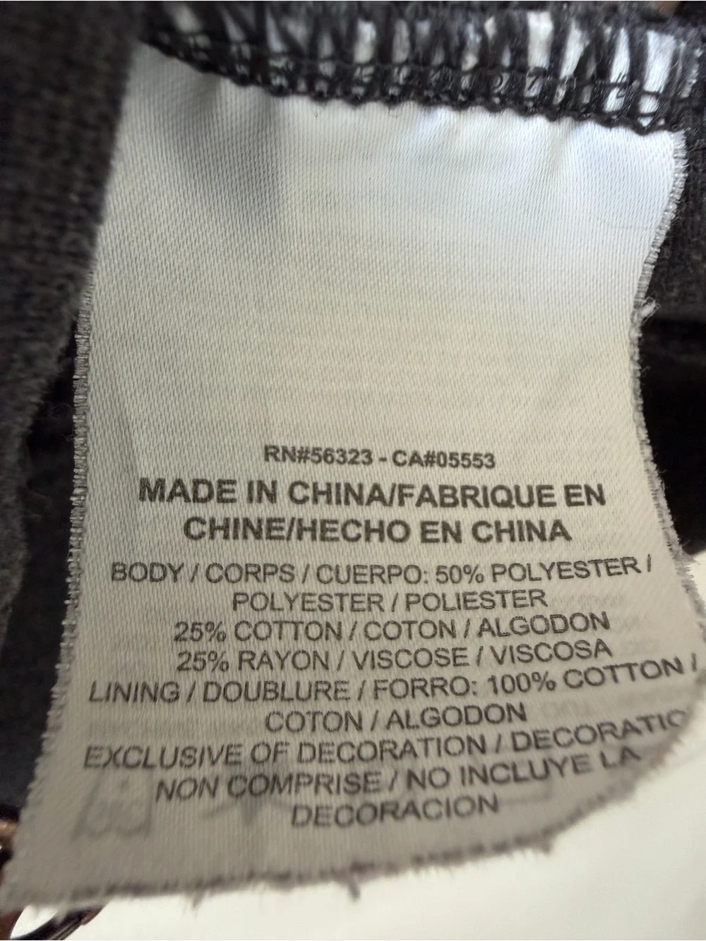 Nike Red and Charcoal Gray Hoodie Tag Detail